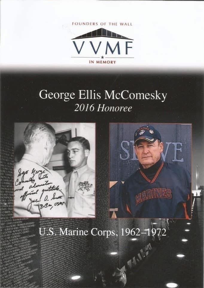 Photo honoring George Ellis McComesky